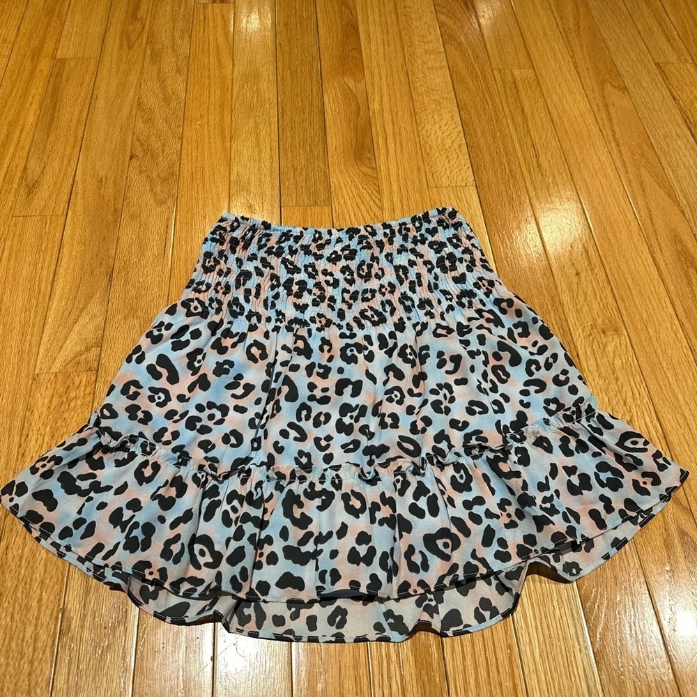 Aqua Girls Multicolored Cheetah Skirt Size Medium